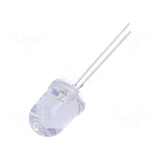 LED | 10mm | red | 2000mcd | 40° | Front: convex | 2÷2.5V | No.of term: 2