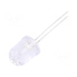 LED | 10mm | red | 3000mcd | 40° | Front: convex | 1.86÷2.5V | No.of term: 2