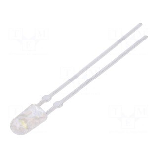 LED | oval | 3.9x3.2mm | white cold | 110/40° | Front: convex | 20mA