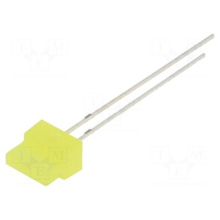 LED | rectangular | 1.8x7.05mm | yellow | 150÷220mcd | 30° | Front: flat