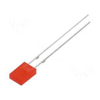 LED | rectangular | 2x4.95x6.96mm | red | 45÷68mcd | 150° | Front: flat