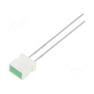 LED | rectangular | 6.15x3.65mm | with side wall | green | 2÷8mcd | 100°