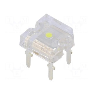LED Super Flux | 7.62x7.62mm | white cold | 1350÷1900mcd | 180° | 30mA
