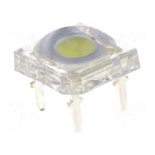 LED Super Flux | 7.62x7.62mm | white cold | 2180÷3000mcd | 130° | 30mA
