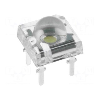 LED Super Flux | 7.62x7.62mm | white cold | 7000÷8800mcd | 120° | 30mA