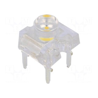 LED Super Flux | 7.62x7.62mm | white warm | 1560÷2180mcd | 120° | 30mA