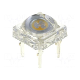 LED Super Flux | 7.62x7.62mm | white warm | 1560÷2180mcd | 130° | 30mA