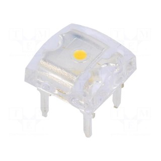 LED Super Flux | 7.62x7.62mm | white warm | 900÷1400mcd | 140° | 30mA