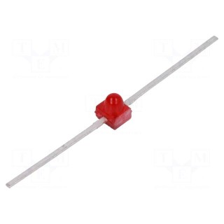 LED | 1.65mm | red | axial | 1÷10mcd | 90° | Front: convex | 1.5÷3V | THT
