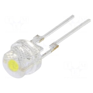 LED | 5mm | white cold | 14400÷18000mcd | 35÷40lm | 140° | Front: convex