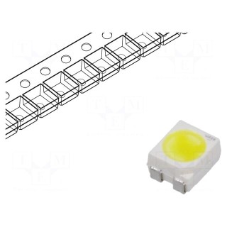 LED | SMD | PLCC4 | white | 120° | 30mA | 2.9÷3.8V | Front: flat | TOPLED®