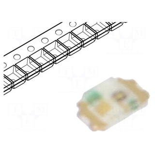 LED | SMD | 0402 | red | 25÷60mcd | 1x0.6x0.2mm | 2V | 20mA | λd: 625-635nm