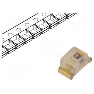 LED | SMD | 0402 | yellow | 80÷150mcd | 1x0.5x0.5mm | 120° | 2÷2.5V | 20mA