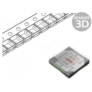 LED | SMD | 0404 | RGB | 1x1x0.25mm | 120° | 1.95/2.75/2.7V | 25/25/10mA