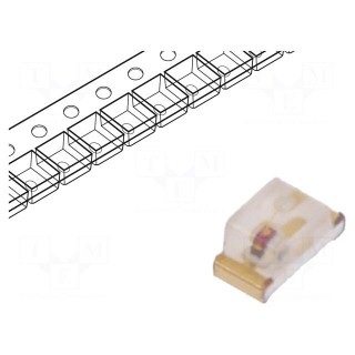 LED | SMD | 0603 | red | 120÷230mcd | 1.6x0.8x0.75mm | 120° | 1.95÷2.5V