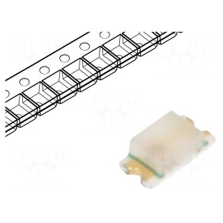 LED | SMD | 0603 | yellow | 25÷63mcd | 1.6x0.8x0.55mm | 2.2V | 20mA | 54mW