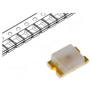 LED | SMD | 0805 | red | 2.8÷10mcd | 2x1.25x0.8mm | 170° | 2.1÷2.6V | 20mA