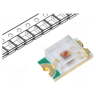 LED | SMD | 0805 | red | 460÷700mcd | 2x1.25x0.68mm | 120° | 1.8÷2.4V | 20mA