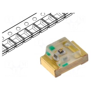 LED | SMD | 0805 | yellow | 36÷100mcd | 2x1.25x1.1mm | 120° | 2÷2.5V | 20mA