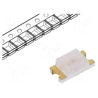 LED | SMD | 1206 | orange | 2.8÷8mcd | 3.2x1.6x1.1mm | 170° | 2.2÷2.6V