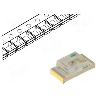 LED | SMD | 1206 | red | 50÷150mcd | 3.2x1.6x1.1mm | 120° | 1.95÷2.5V | 20mA