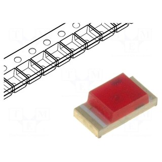 LED | SMD | 1206 | red | 5÷12.5mcd | 3.2x1.6x1.1mm | 120° | 2÷2.5V | 20mA