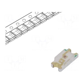 LED | SMD | 1206 | red | 9mcd | 3.2x1.5x1mm | 130° | 2÷2.4V | 20mA | λd: 640nm