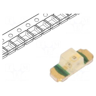 LED | SMD | 1305 | yellow green | 14÷40mcd | 3.4x1.25x1.1mm | 2.1V | 20mA