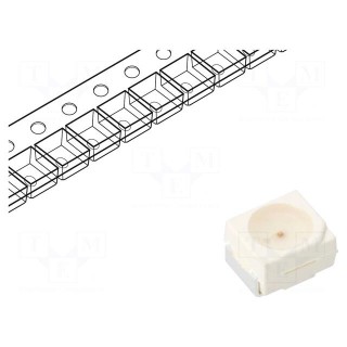 LED | SMD | 3528 | green | 12.5÷40mcd | 3.5x2.8mm | 120° | 2.2÷2.5V | 20mA