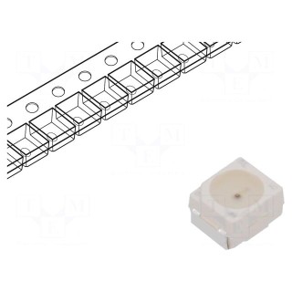 LED | SMD | 3528 | red | 150÷350mcd | 3.5x2.8x1.9mm | 120° | 1.95÷2.5V