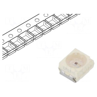 LED | SMD | 3528,PLCC2 | amber | 180÷355mcd | 3.5x2.8x1.75mm | 60° | 20mA