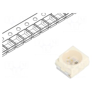 LED | SMD | 3528,PLCC2 | blue | 45÷112mcd | 3.5x2.5x1.75mm | 120° | 10mA