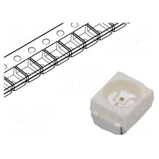 LED | SMD | 3528,PLCC2 | green | 12÷25mcd | 3.5x2.8x1.9mm | 120° | 20mA