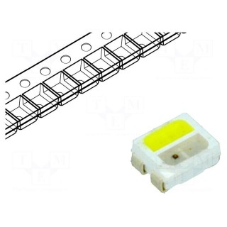 LED | SMD | 3528,PLCC4 | yellow/cold white | 3.5x2.7x1.5mm | 120° | 20mA