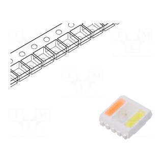 LED | SMD | 5050,PLCC10 | RGBW | 5.4x5x1.65mm | 114÷123° | 20mA