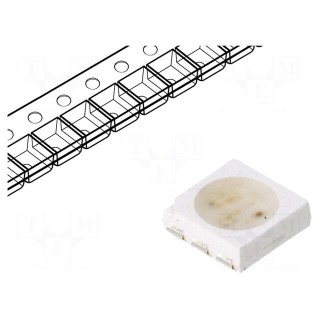 LED | SMD | 5050,PLCC6 | RGB | 5x5x1.6mm | 120° | 20mA | Lens: transparent