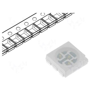 LED | SMD | 5060,PLCC6 | green | 2180÷3000mcd | 5x5x1.5mm | 120° | 3÷3.6V