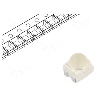 LED | SMD | PLCC4 | red | 710÷2800mcd | 3x3.4x3.5mm | 60° | 1.9÷2.5V | 50mA