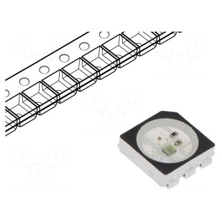 Programmable LED | SMD | 5050,PLCC6 | RGB | 5x5x1.6mm | 3.5÷5.3V