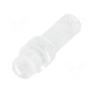Fiber for LED | round | Ø2.8mm | Front: flat | straight | polycarbonate