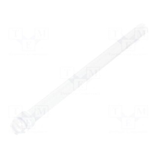 Fiber for LED | round | Ø2.8mm | Front: flat | straight | polycarbonate