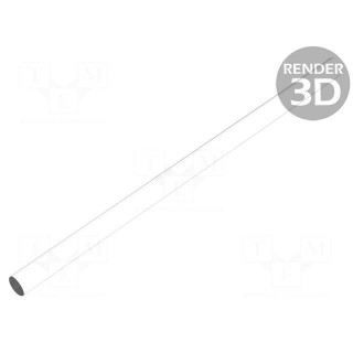 Fiber for LED | round | Ø3.2mm | Front: flat | straight