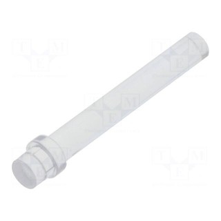 Fiber for LED | round | Ø3mm | Front: flat | straight | with flange