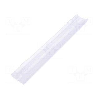 LED lens | rectangular | Mat: polycarbonate | transparent | H: 12mm
