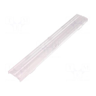 LED lens | rectangular | transparent | H: 9.5mm | Application: LM561B