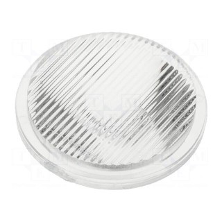 LED lens | round | colourless | 15/45°