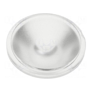 LED lens | round | colourless | 30°