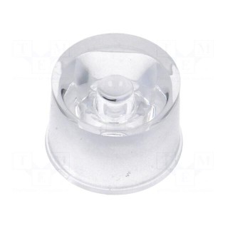 LED lens | round | colourless | 45° | with holder