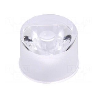 LED lens | round | colourless | 60° | with holder