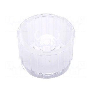 LED lens | round | colourless | 90° | V: with holder